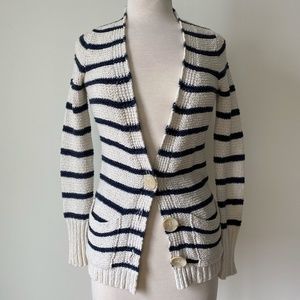 Free People Striped long knit sweater